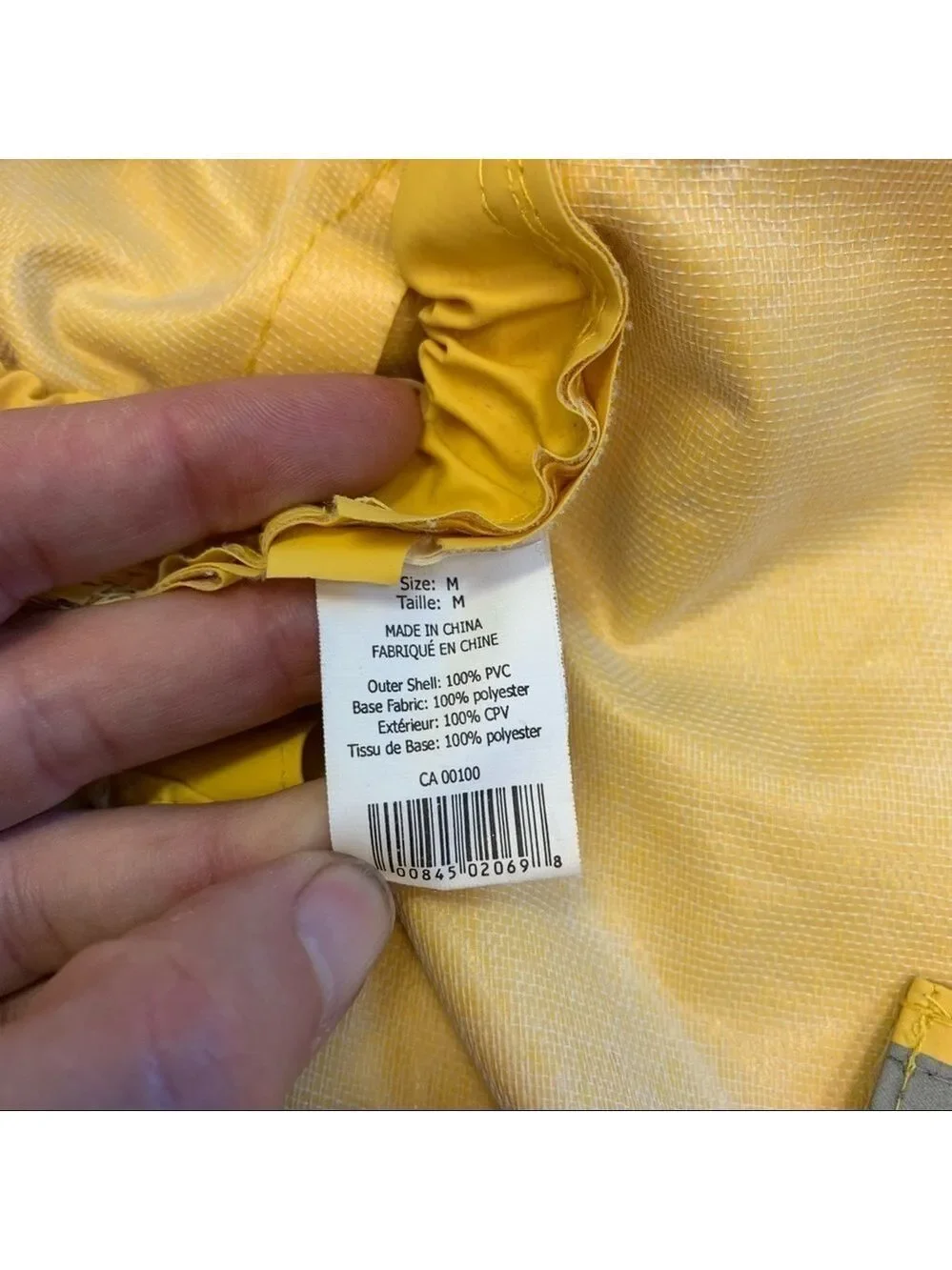 DOG Yellow Hooded Raincoat Size Medium